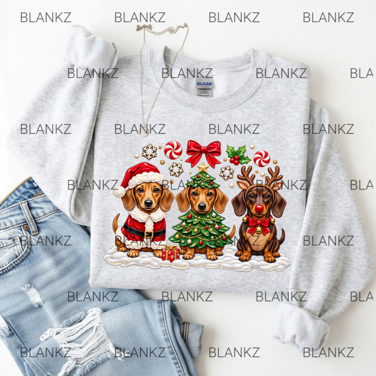 Dachshund Christmas DTF
