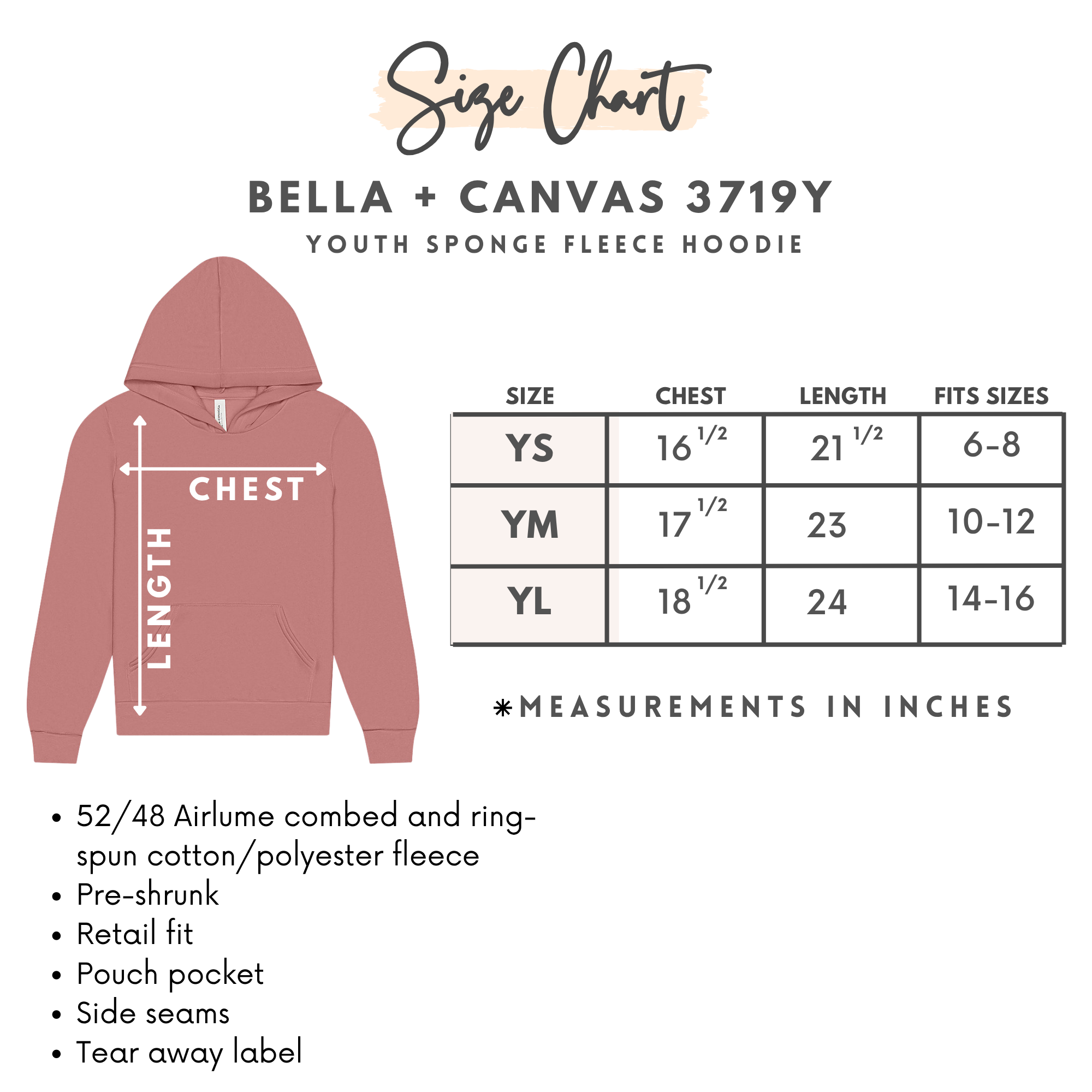 Bella Canvas Youth Hoodie