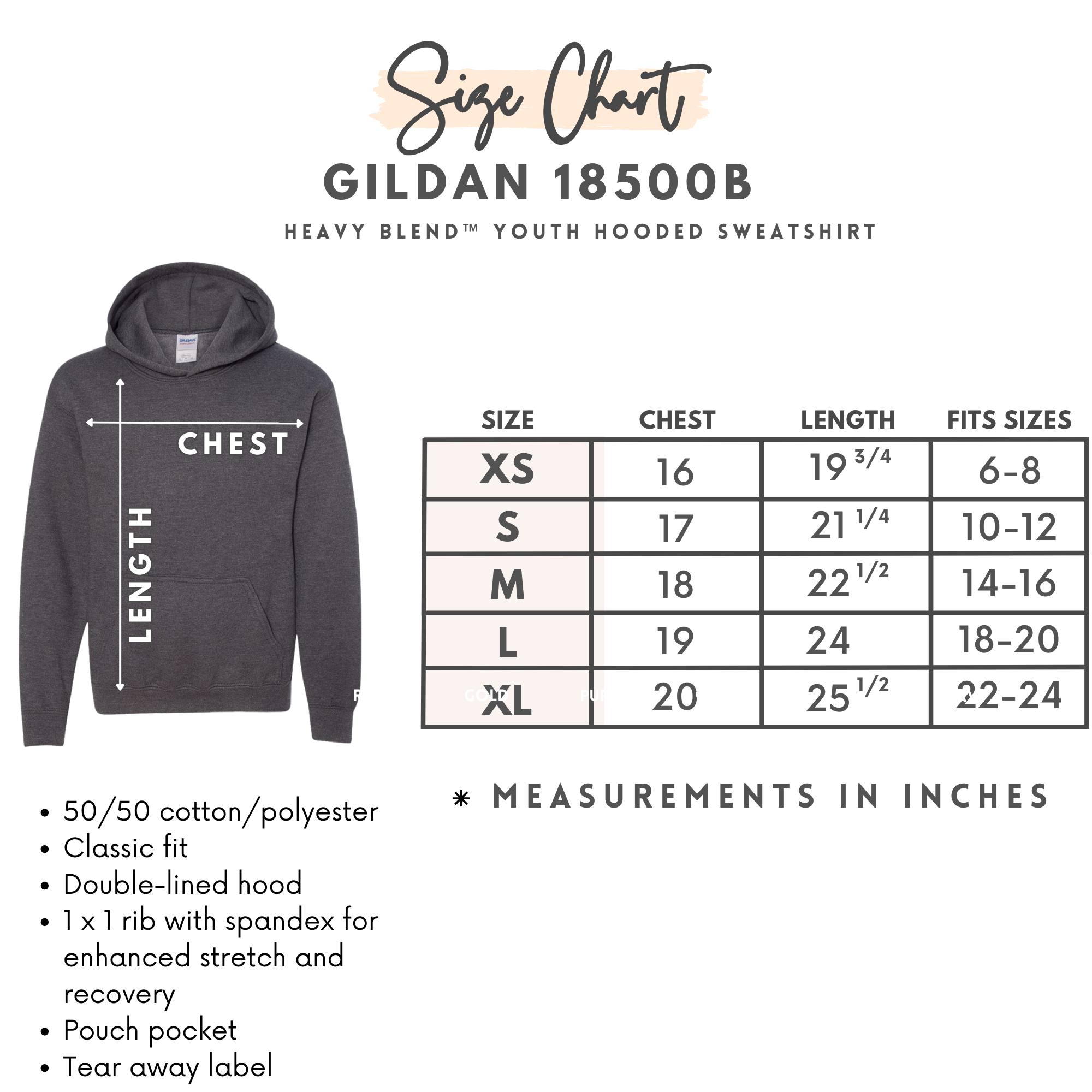 Gildan Heavy Blend Youth Hoodie