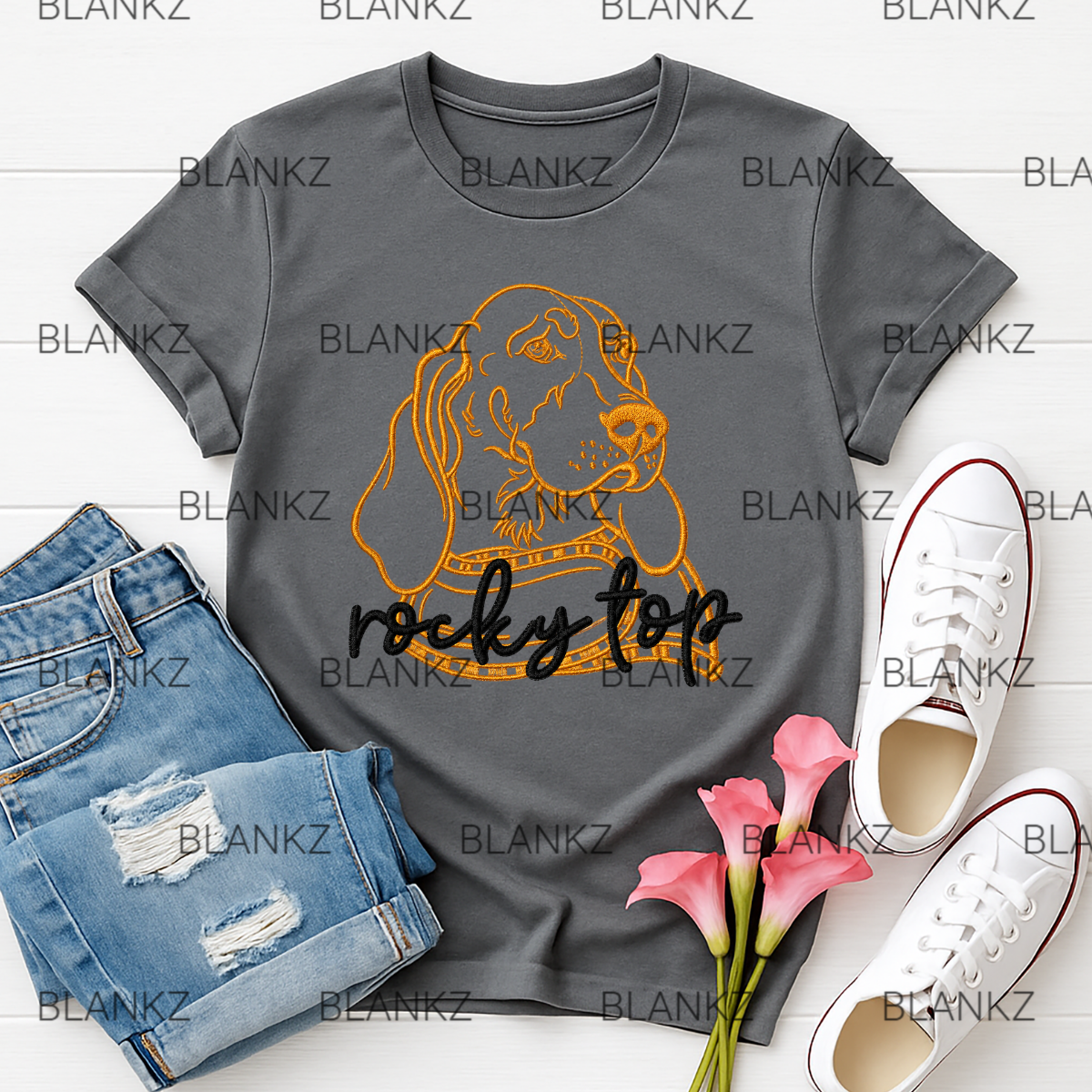 Faux embroidered Rocky Top