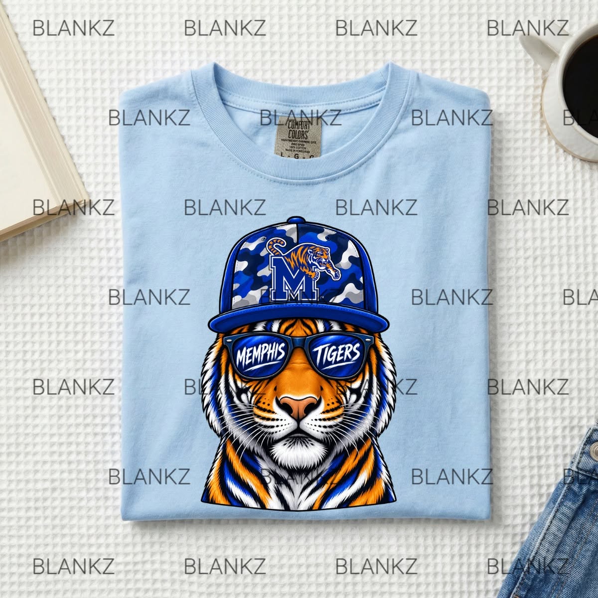 Memphis Tigers with Hat DTF